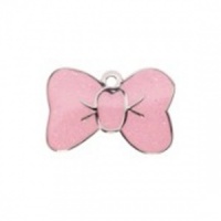 Pink Tie Glitter Cat Tag